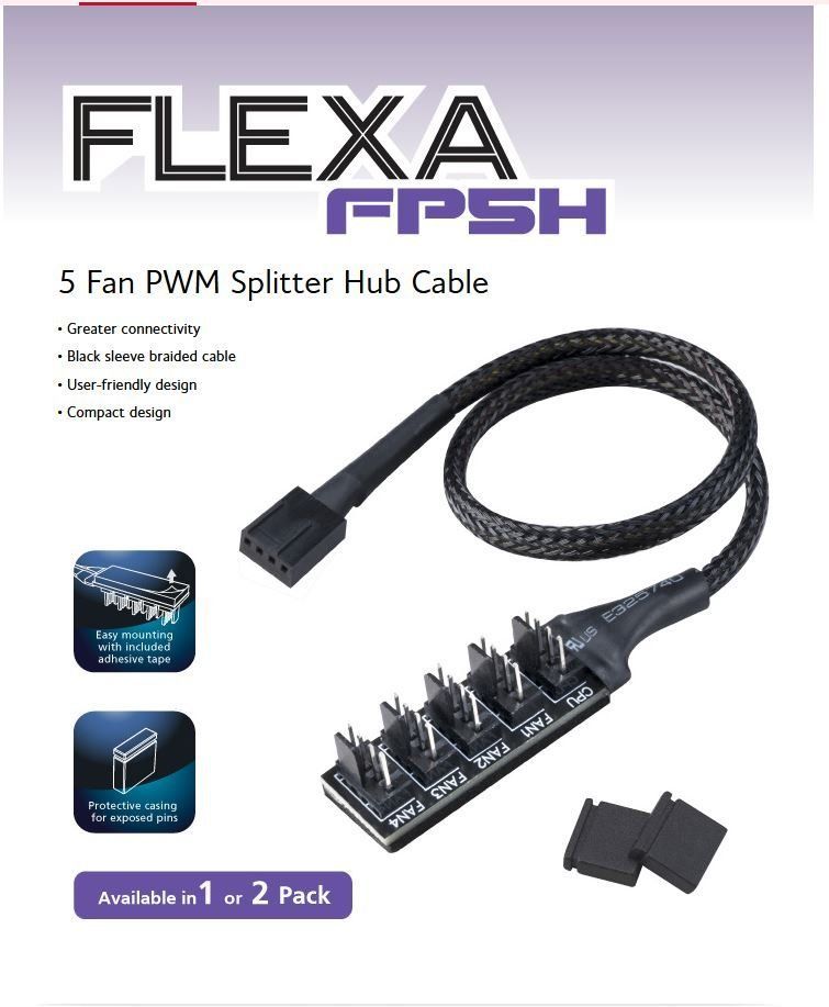 Cavi: Akasa FLEXA FP5H 5 Fan PWM Splitter Hub Cable – Nuovo e nell'imballaggio originale da Wettingen venduto da Schabernack_sam 7