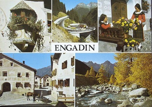 Cartes postales: ENGADIN Flüela-Pass-Strasse nach Susch - Auto, Postauto – D'occasion à Jona par philajona