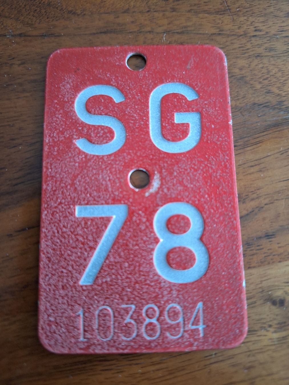Insegne: Velonummer SG 78 – Usato da Goldach venduto da Pw1427