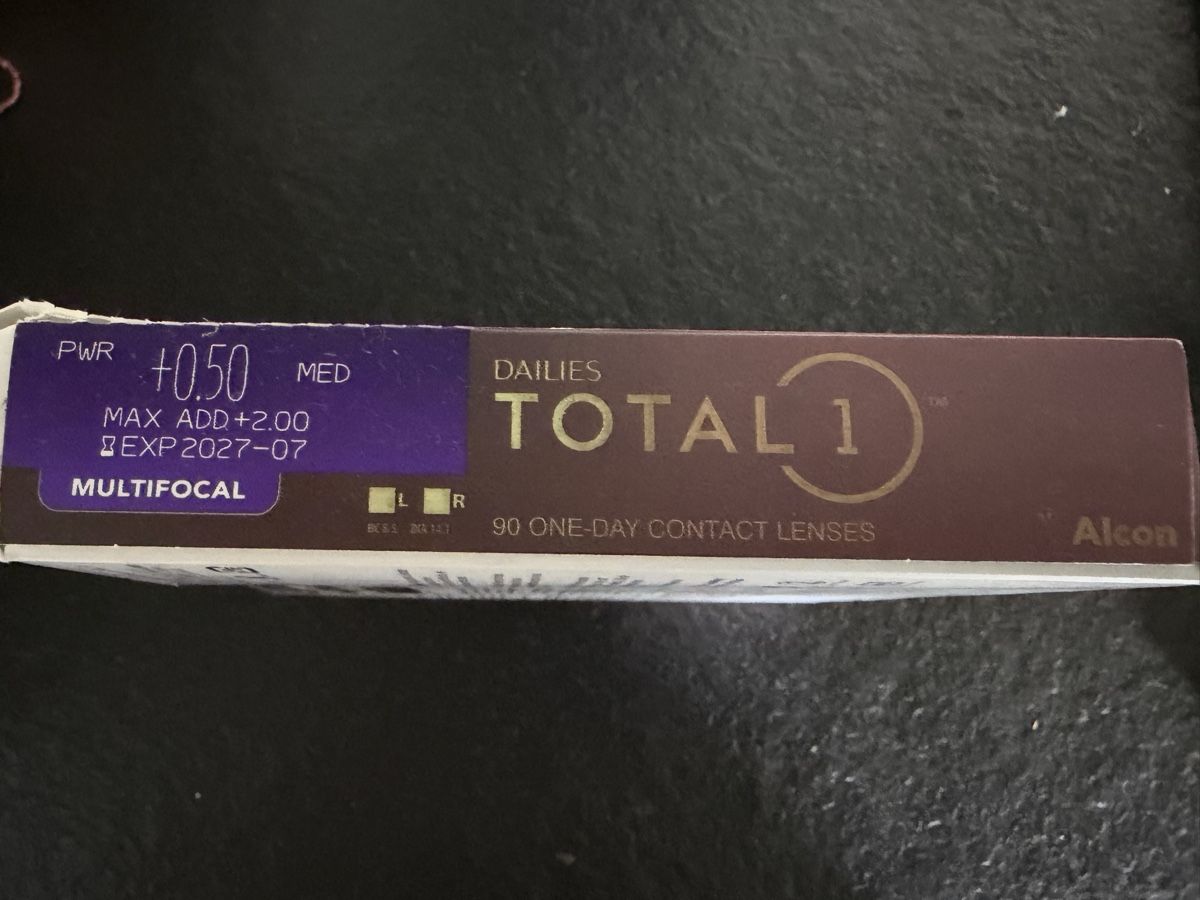Lenti a contatto: Alcon DAILIES TOTAL 1 Multifocal 90 Linsen +0.50 – Nuovo (secondo la descrizione) da Bern venduto da pippilotta77