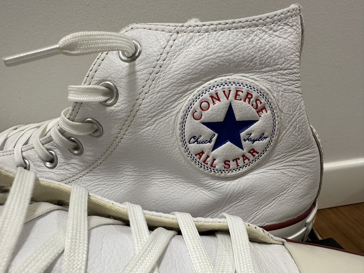 Converse Scarpe da uomo: Converse All Star Leder High Weiss Gr. 45 Top – Usato da Dietikon venduto da Faarai 2