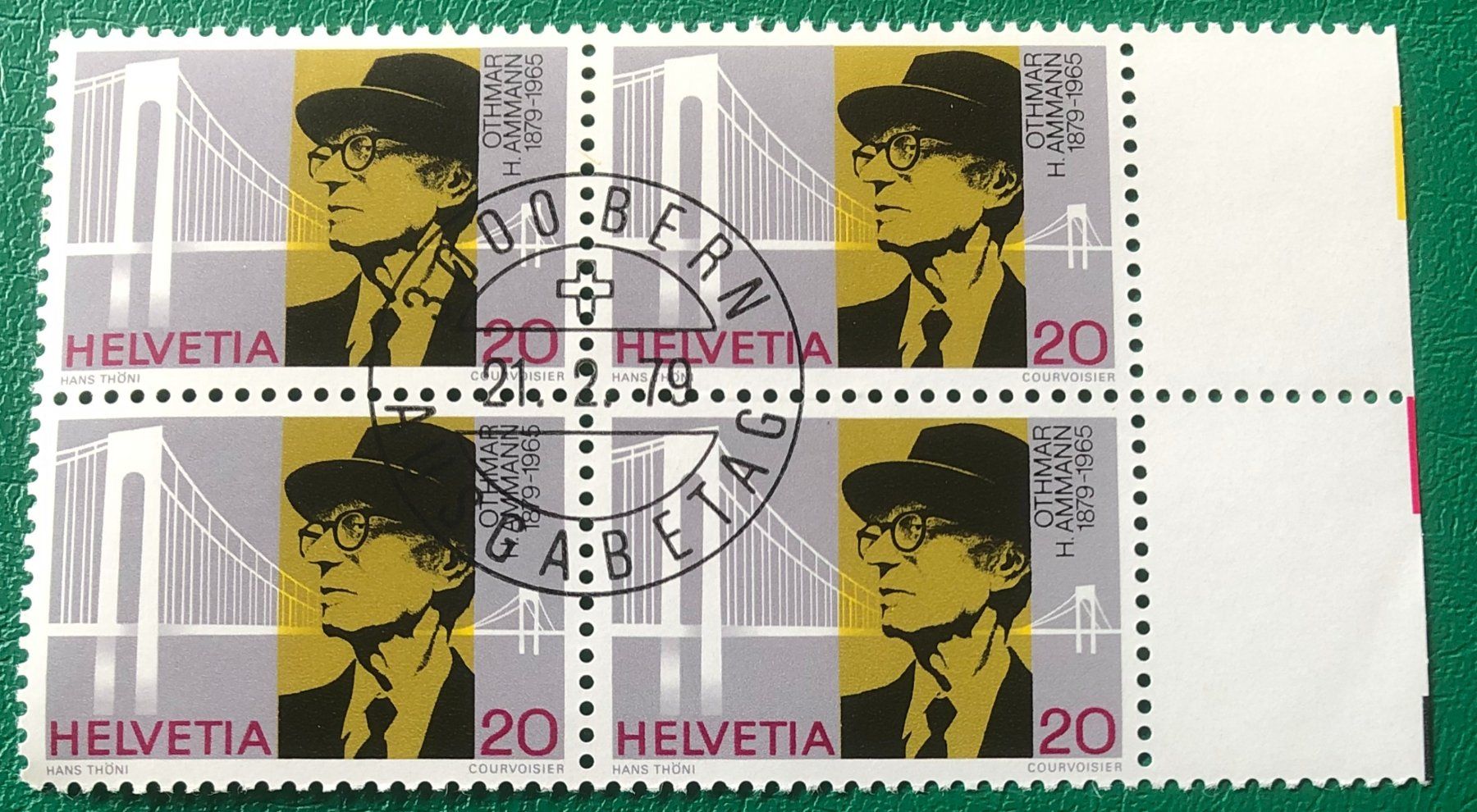 Alle Briefmarken: 4 er Block Nr. 622 mit ETStempel Bern    – Gebraucht aus Aarau von Billa007
