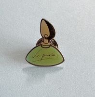 Pin Vintage "Vie Privée" Parfum Flakon Anstecknadel, Grün