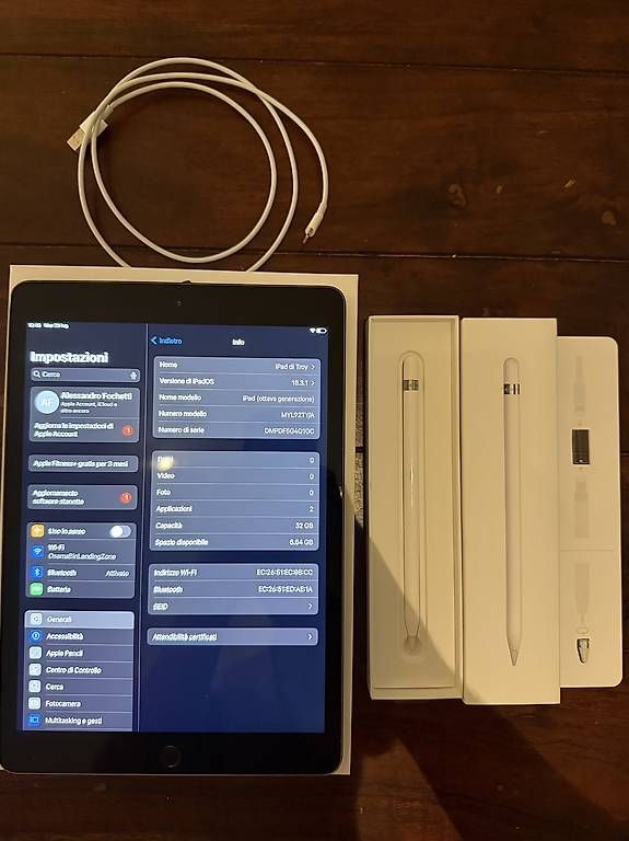 Apple Tablet PC: iPad 8th generazione + Apple Pencil – Usato da Losone venduto da AleFoc