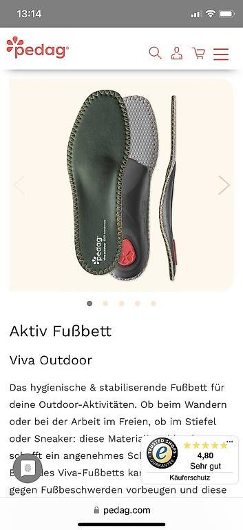 Scarpe da uomo: Pedag Outdoor + Sneaker Einlegesohlen Gr. 41 – Usato da Zug venduto da julialbi 3