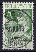 Pro Juventute 1913, Katalog-Nr. J1 Vollstempel Egg Zürich