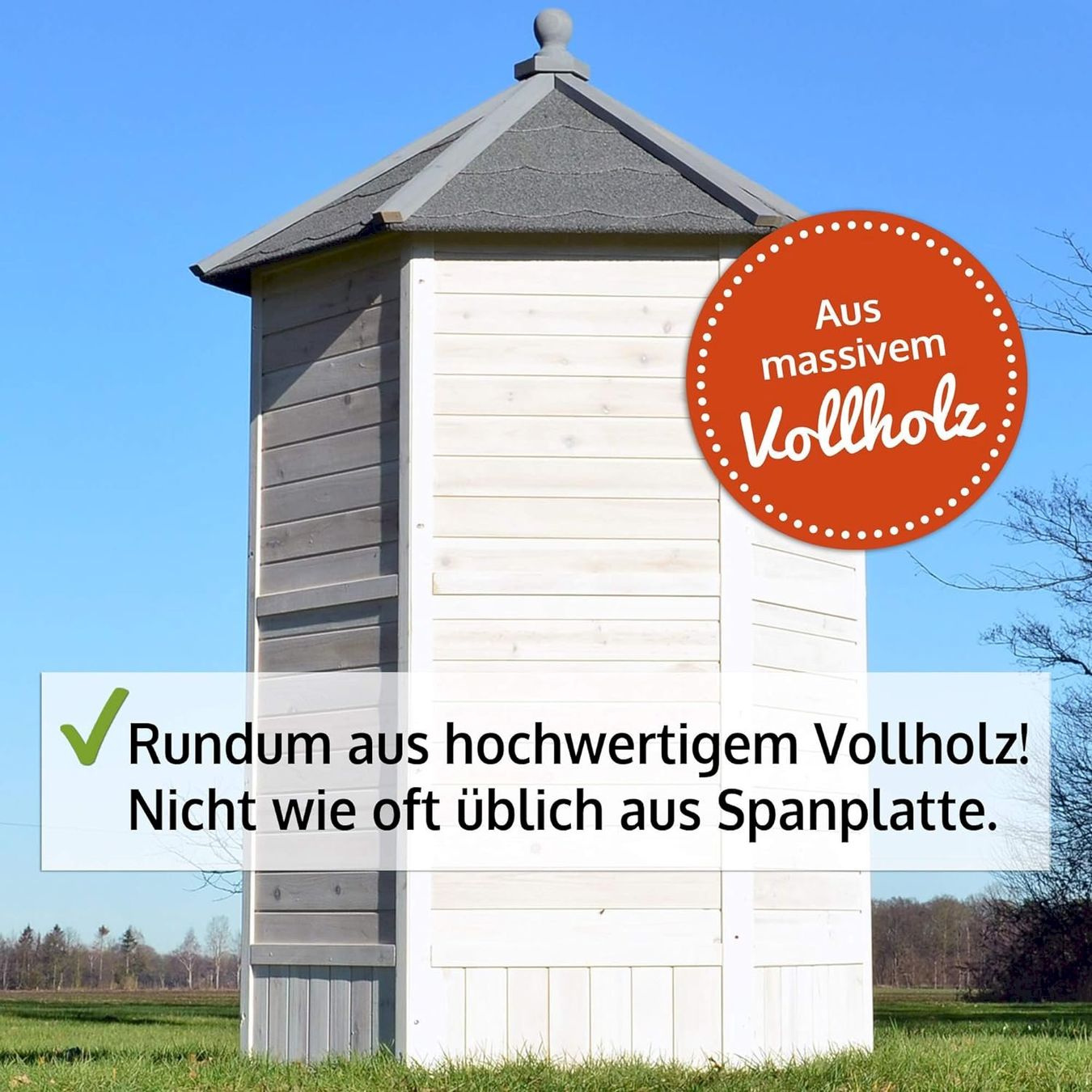 Käfige, Transport & Sicherheit: Vogelvoliere Luise Vollholz + Sitzstange – Neu und originalverpackt aus Bottighofen von zaap 6