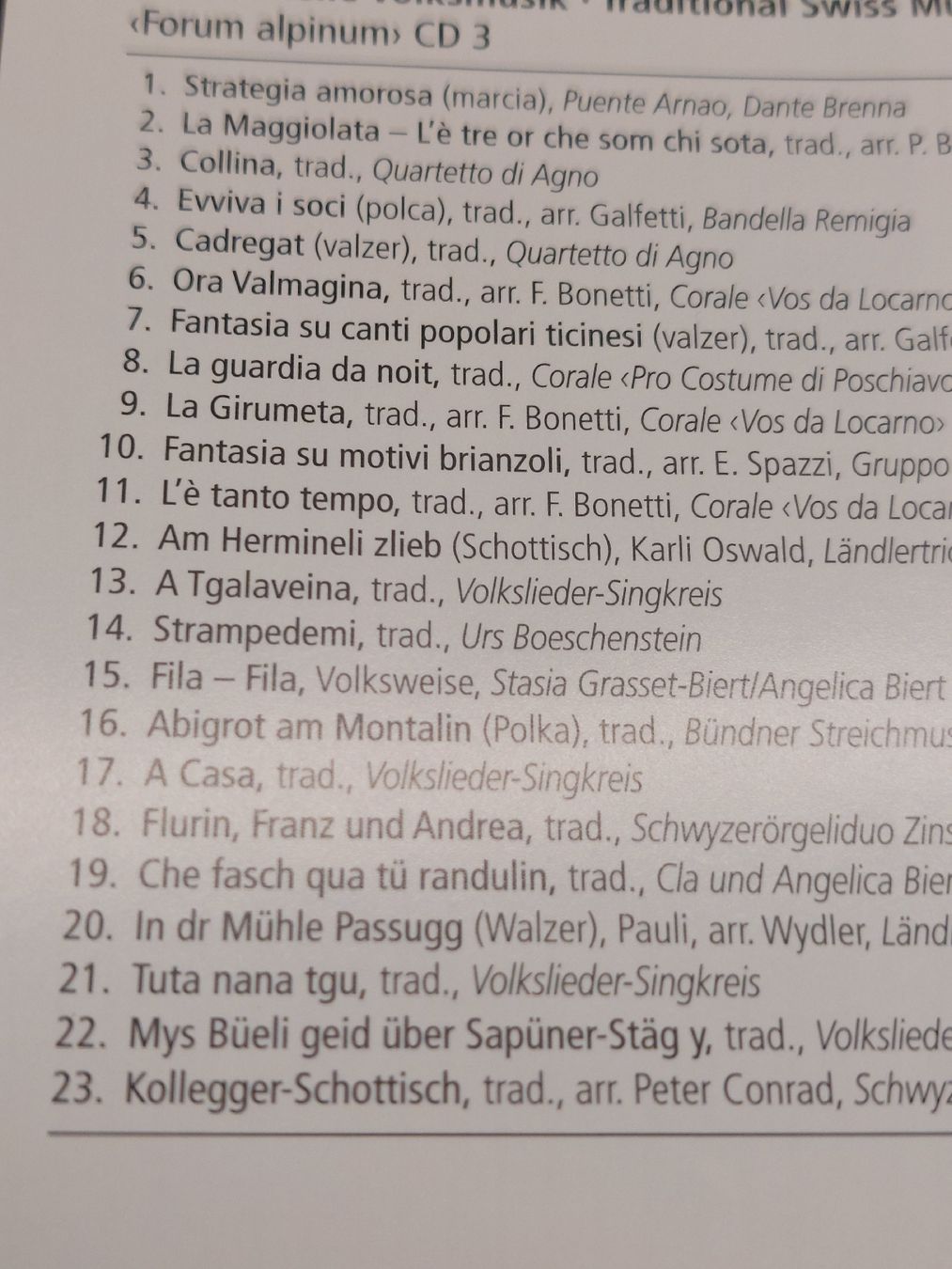 CD: 6 CDs Traditionelle CH Musik – Usato da Zetzwil venduto da lanst08 6