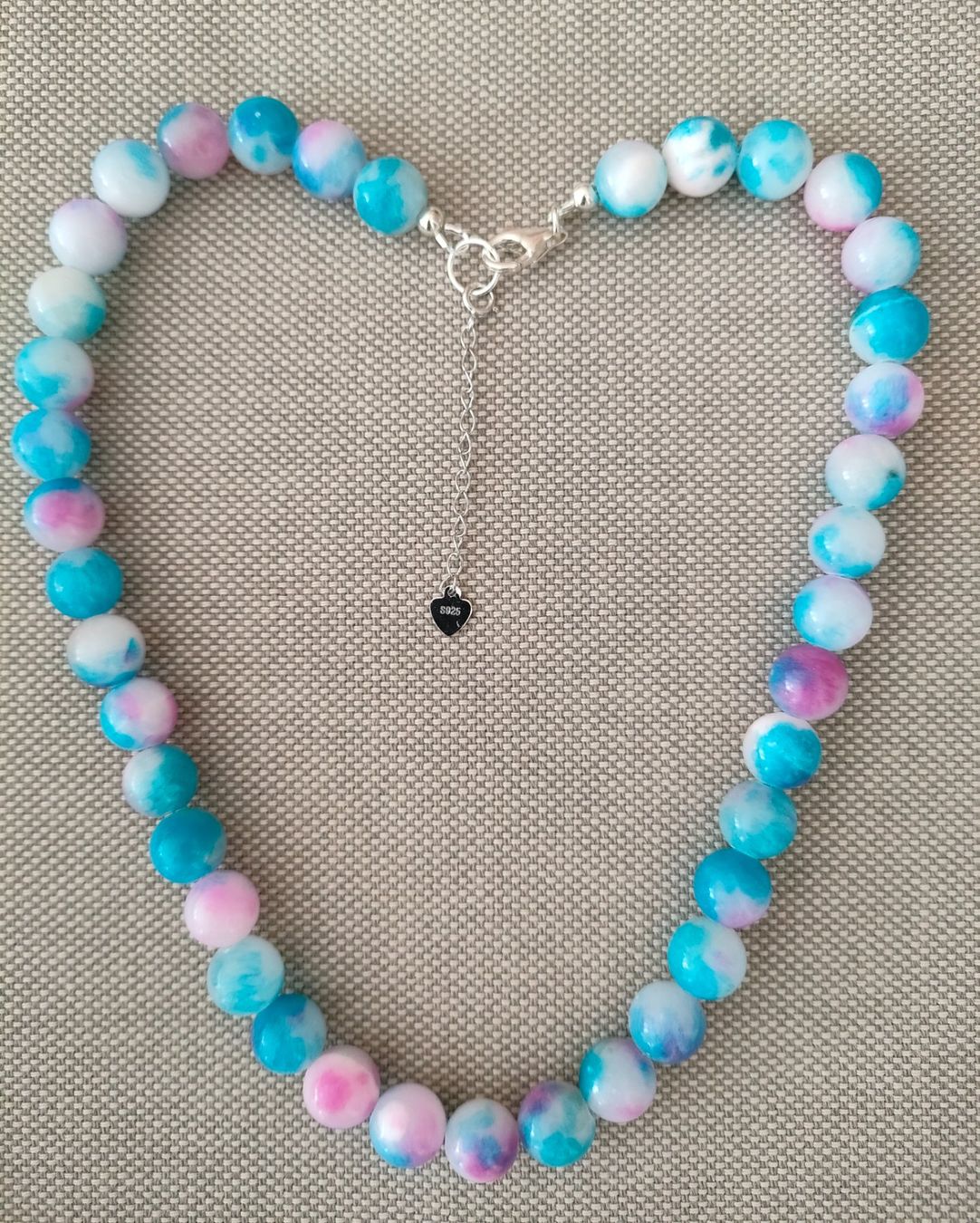 Catenine: Wunderschöne Kette aus Multicolor Jade – Nuovo e nell'imballaggio originale da Bern venduto da Lidia.5