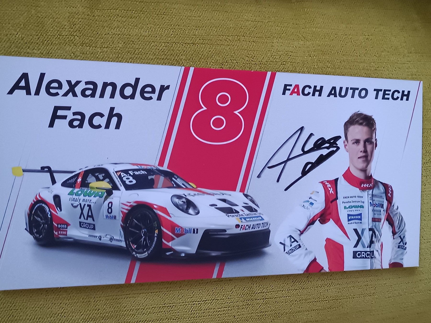 Autografi: Alexander Fach - Porsche - handsigniert – Usato da Menziken venduto da Autogramme
