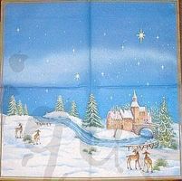 Serviette rehe beim dorf (w54) 2Stk.