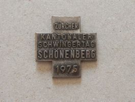 Abzeichen Kantonal Schwingfest Schwingen Schönenberg ZH 1975