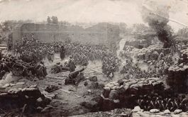 Schlachtbild, Künstlerkarte, "Sewastopol" (Krimkrieg?)