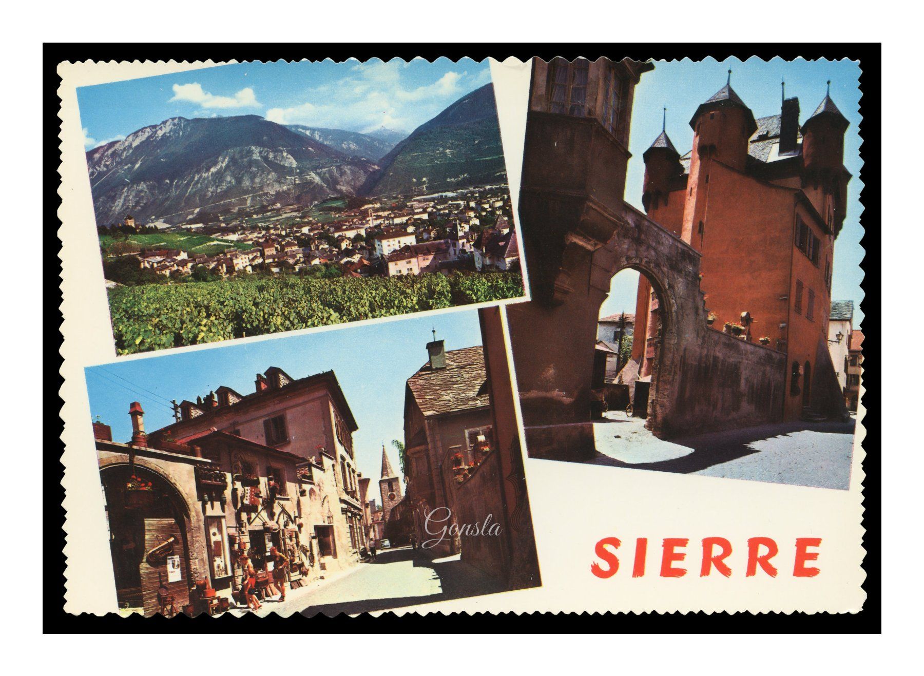 Ansichtskarten: SIERRE - 1960 "Multi-Vues" – Gebraucht aus Onex von Lagorel01