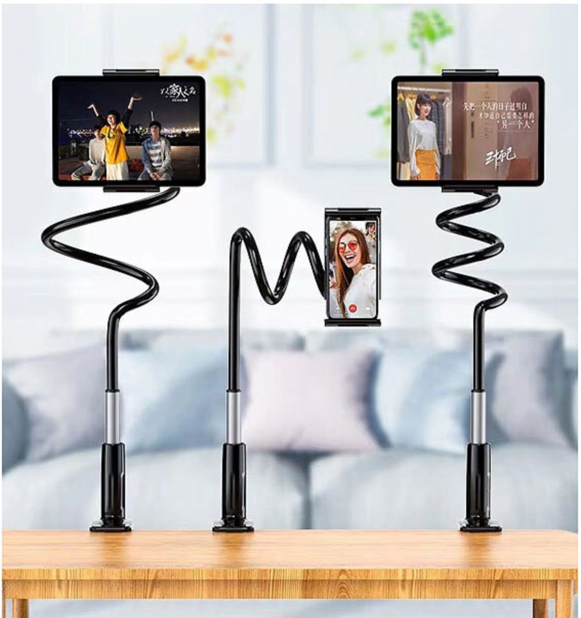 Staffa per monitor: iPadhalterung: Flexible Schwanenhals-Tablet-Halterung – Nuovo e nell'imballaggio originale da Bülach venduto da StoreInShop.com 2