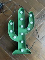 Cactus Lamp Green Metal 15 Lights Tabletop 38cm