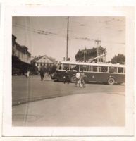 Ginevra Städtische Strassenbahn im Stadtzentrum foto 6 x 6