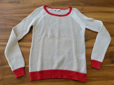 Sandro Sommer Strickpullover, beige/orange S Top Zustand!