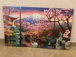 Bild/Gemälde "Kirschblüte in Japan", 3-teilig