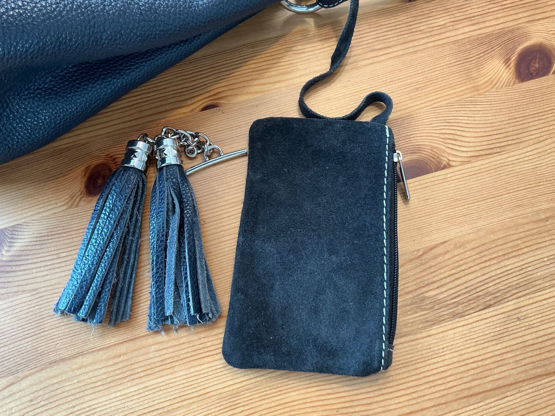 Borse da donna: Elegante  Damentasche,    LEDER,  dunkelblau – Usato da Aesch BL venduto da Fortexx 2