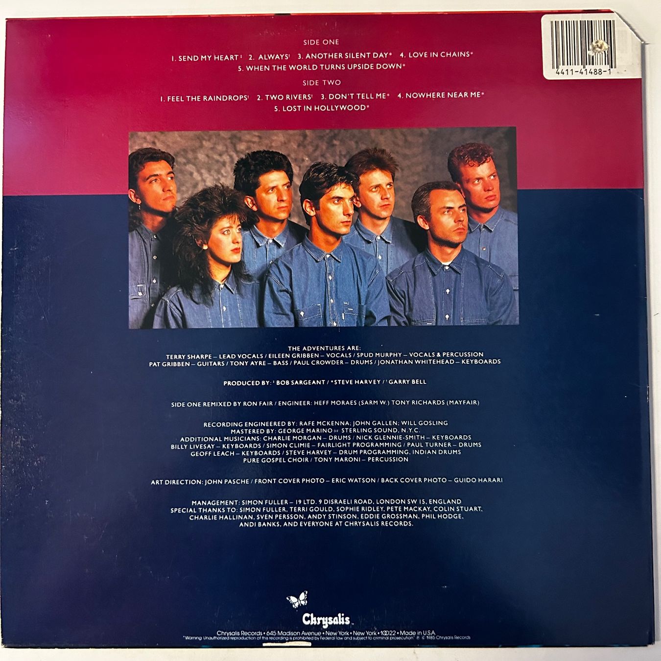 Dischi in vinile: The Adventures - Same, Vinyl LP  1985 – Usato da Aesch BL venduto da BernisFlomi 1