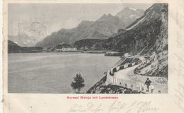 Postkarte Kursaal Maloja mit Landstrasse 24.VI.05