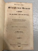 Antikes Buch "Evangelischer Glaubens-Grund", 1846