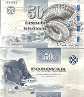 Farör Inseln 50 Kronur 2011 P-29 UNZ