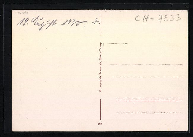 Cartoline postali: Süs /Engadin, Ortsansicht aus der Vogel – Usato da Berlin venduto da bartko-reher 1
