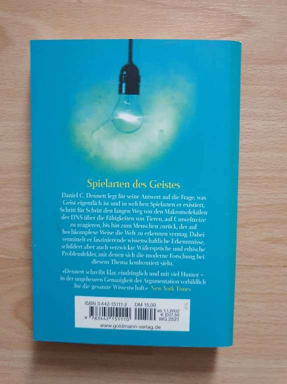 Libri: Spielarten des Geistes – Usato da Lyss venduto da Jason9527 1