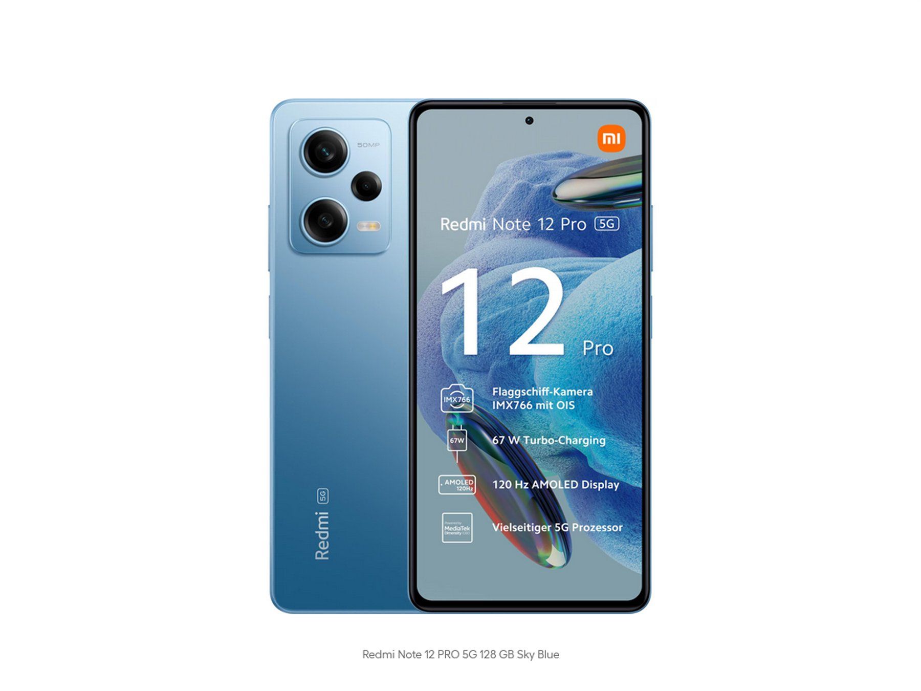 Xiaomi Telefoni cellulari / Smartphones: Redmi Note 12 PRO 5G 128 GB Sky Blue – Nuovo e nell'imballaggio originale da moosseedorf venduto da RTN10