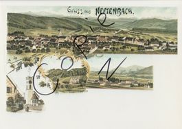 Gruss aus Neftenbach - (Litho-Ansicht um 1900)