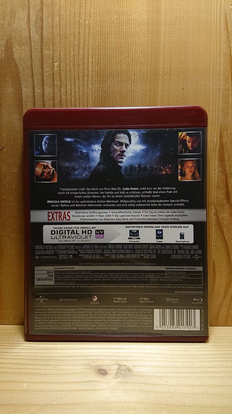 Tous les DVDs: DRACULA UNTOLD Der Beginn einer Legende Blu-Ray – D'occasion à Wilderswil par Exebub 1