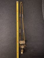 Elegante Halskette mit Perlen - Goldfarben, alt