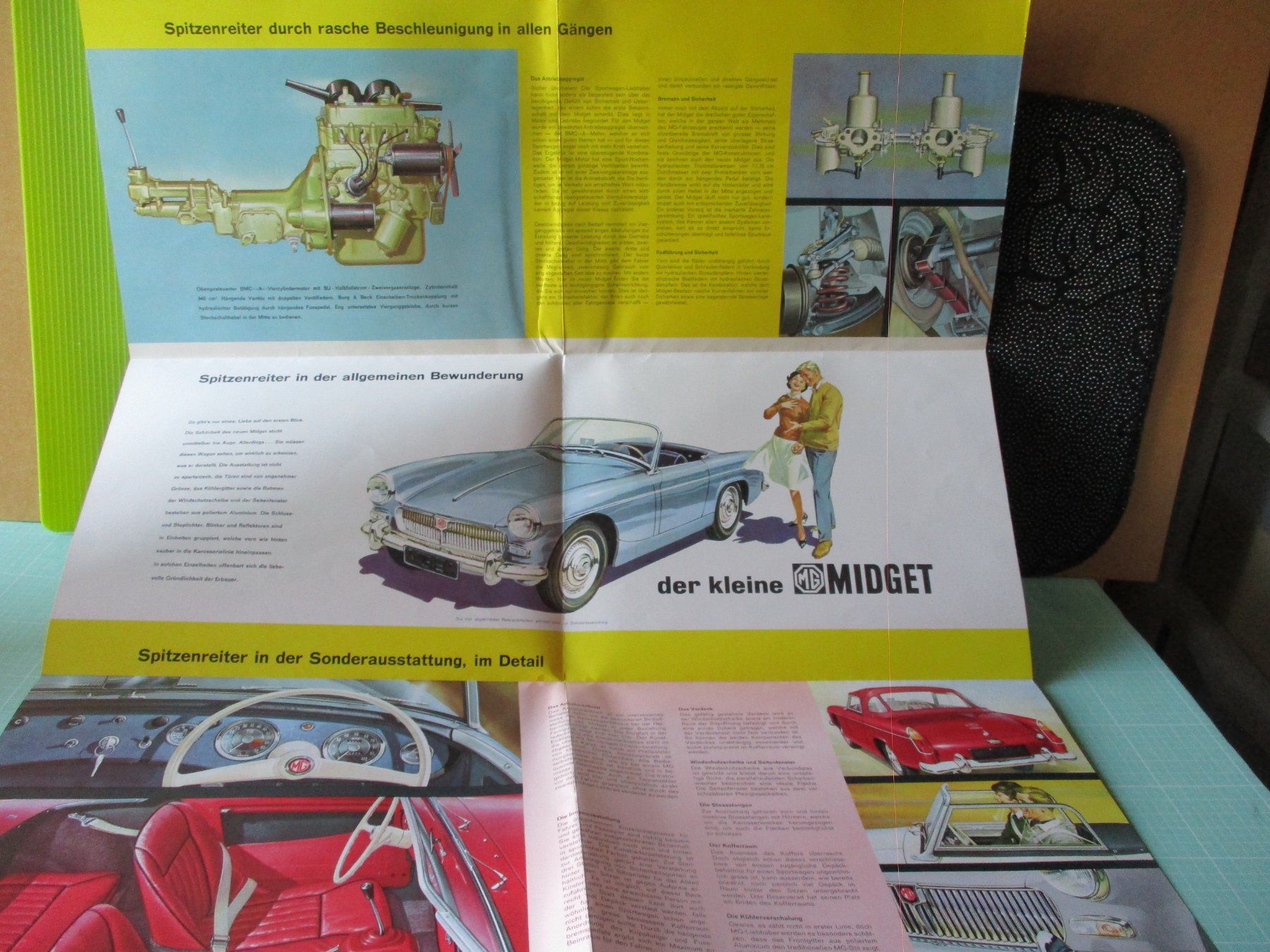 MG Dokumente: MG Midget  Prospekt 1962 ? – Gebraucht aus Ottikon Gossau ZH von hokuspokus 3