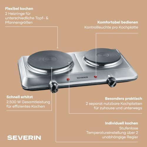 Cucine: Doppel Kochplatte Küche Büro oder Camping kleine Herdplatte – Nuovo e nell'imballaggio originale da Hundwil venduto da pak_7zvn 3
