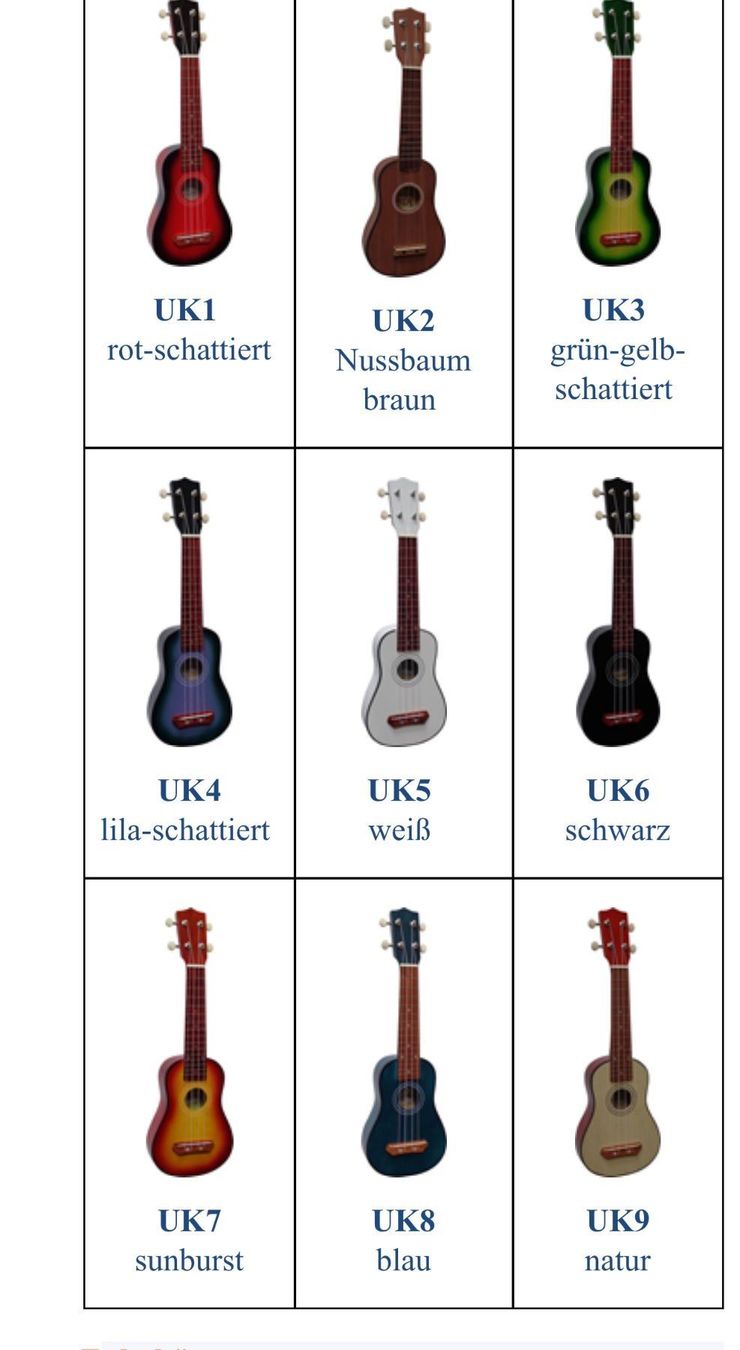 Strumenti musicali: SOPRAN UKULELE  ^^^ GROßE FARBAUSWAHL ^^ – Nuovo e nell'imballaggio originale da Amriswil venduto da JaJa-Express 2