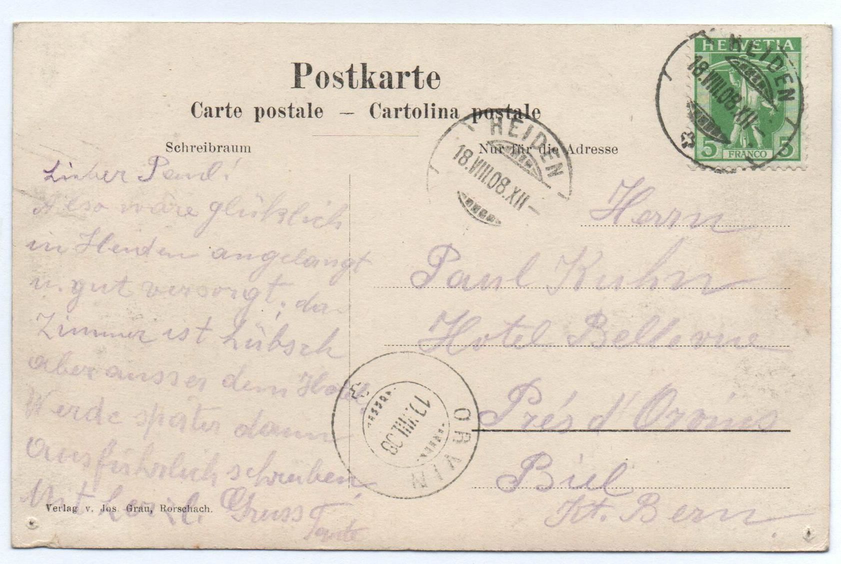 Cartoline postali: RORSCHACH Partie am Hafen – Usato da Jona venduto da philajona 1