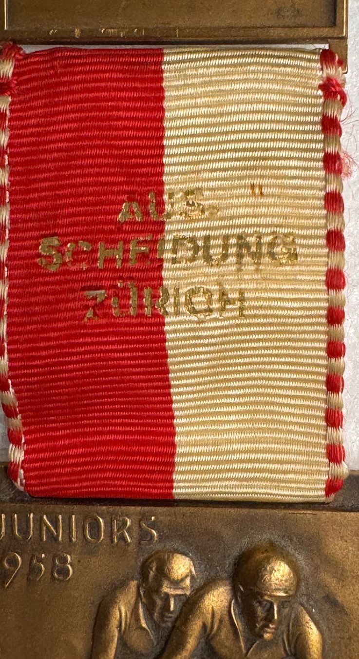 Medaillen: Ausscheidung Zürich Juniors 1958 – Gebraucht aus Andwil SG von Ariisa1234 2