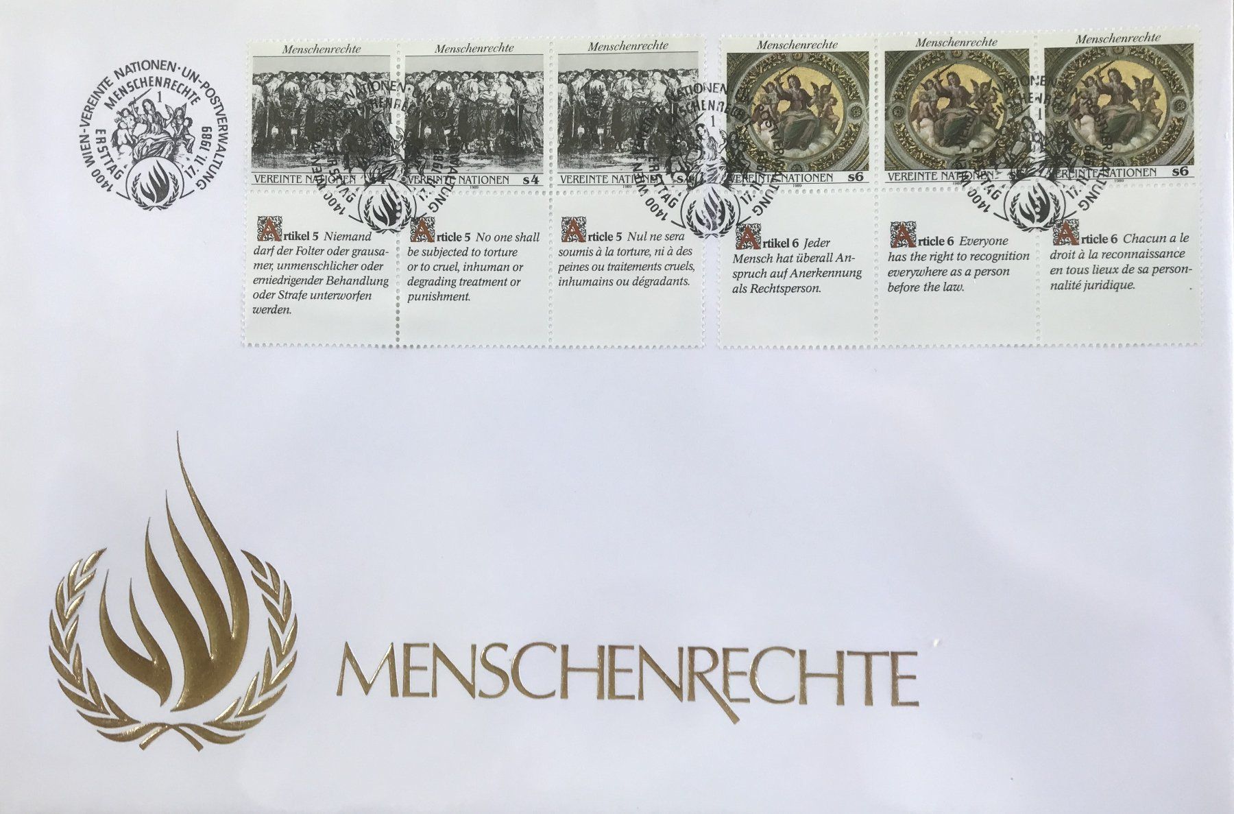 Tutti i francobolli: FDC MAXI MENSCHENRECHTE – Usato da Ostermundigen venduto da crazy-horse-1840