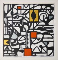 Good Vibes - Original-Kunstwerk, abstrakt, 40 x 40 cm