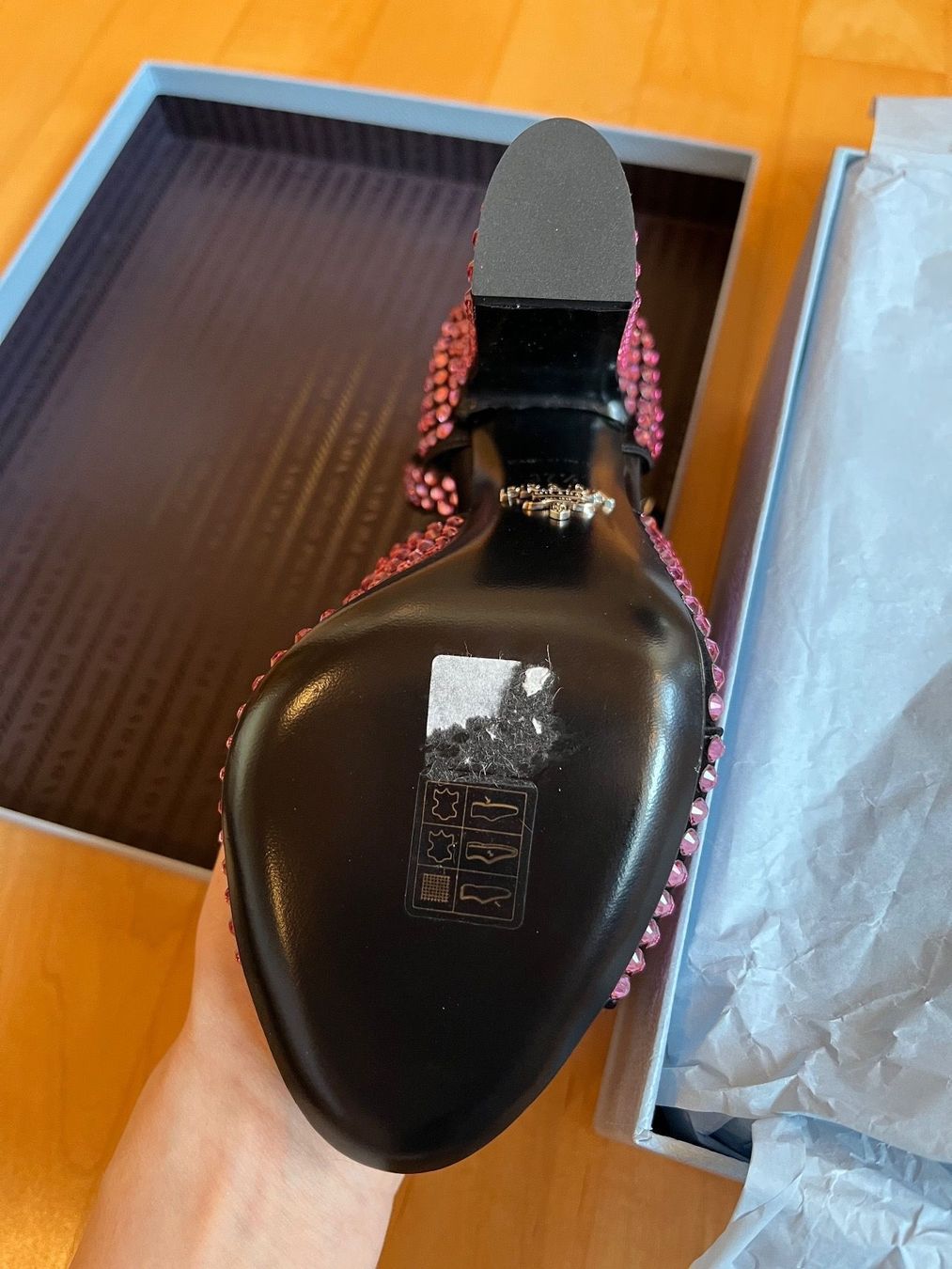 Prada Chaussures femmes: Prada Schuhe Crystal High Heels Grösse 37.5 NP 2000 CHF – Neuf (Voir description) à Luzern par ariazalea 2
