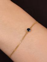 Armband 750/18 K Gelbgold mit Saphir