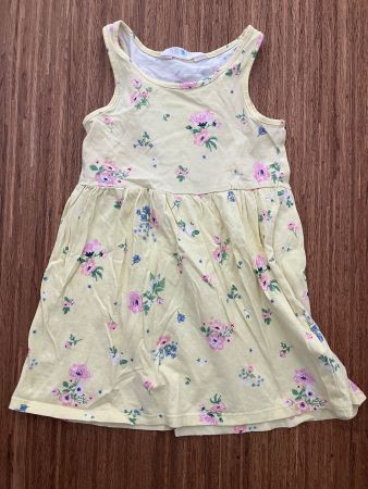 Gelbes Sommerkleid mit Blumenmuster, Grösse 98/104, H&M 🛍️