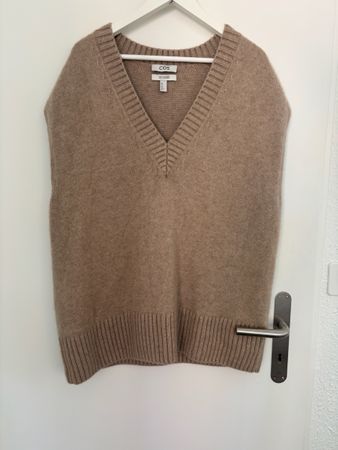 COS Gilet/ Weste  100% Kaschmir, Beige, Grösse M