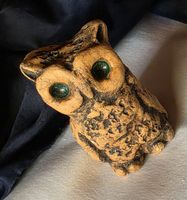 Eule Figur aus Stein Handgemacht siehe Foto