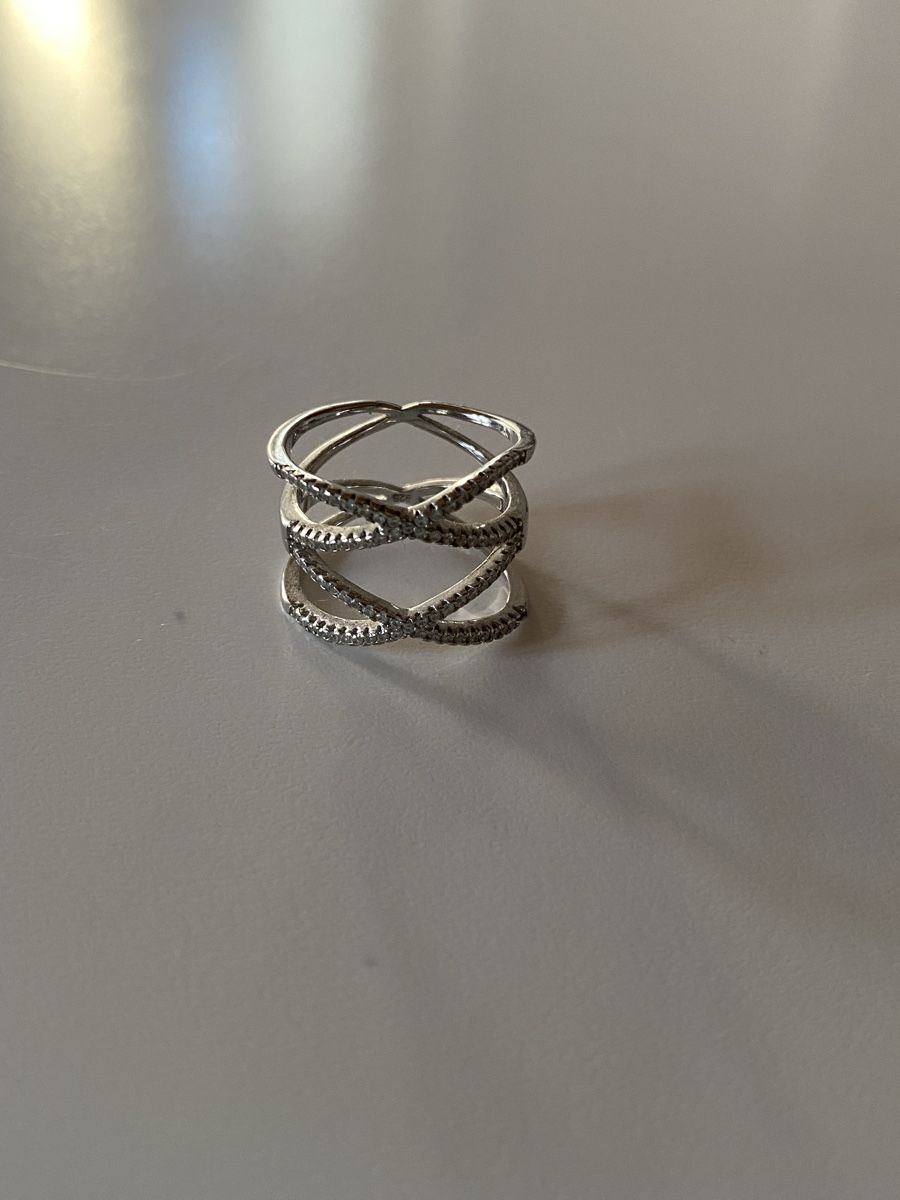 Anelli: Fingerring versilbert mit Zirkonia neu – Nuovo (secondo la descrizione) da Brugg AG venduto da Honeybee6 1