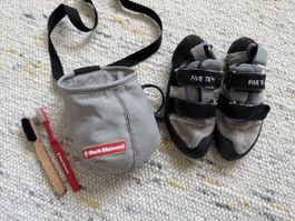 Five Ten Anasazi Gr. 37.5 Kletterschuhe + Chalkbag Set