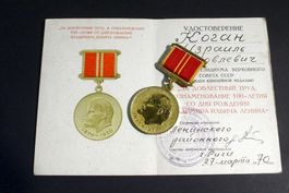 UdSSR / Russland: 100 Jahre LENIN, 1870-1970, mit Papieren