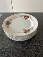 Teller mit Rosenmuster 6 Stk. guter Zustand